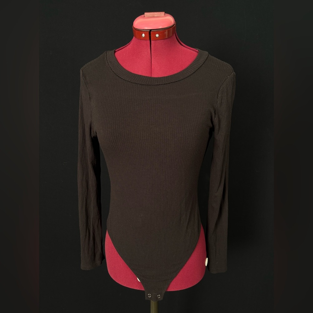 Elegant Black Long Sleeve Women's Bodysuit